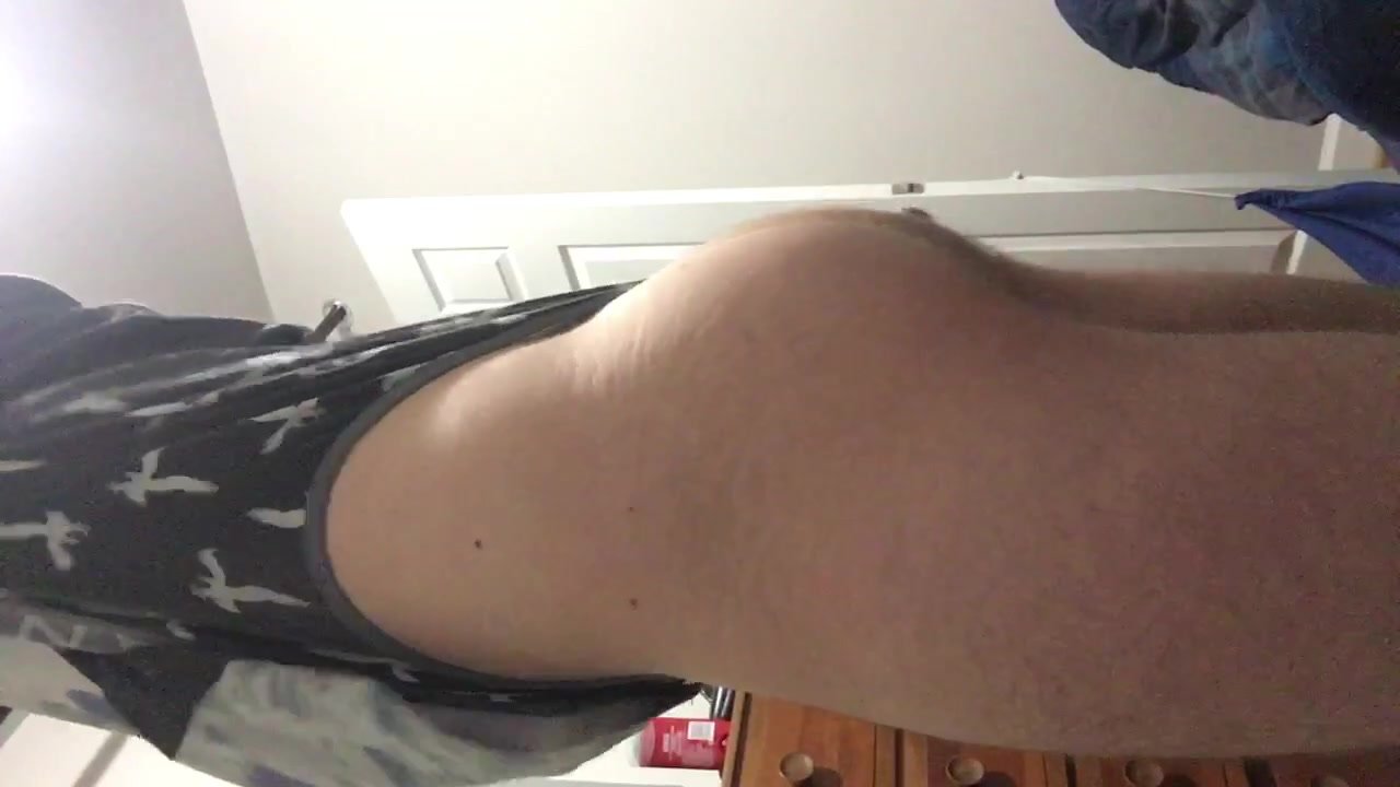 Wedgie in black briefs