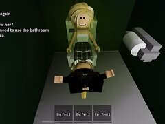 Her personal toilet in roblox - video 2