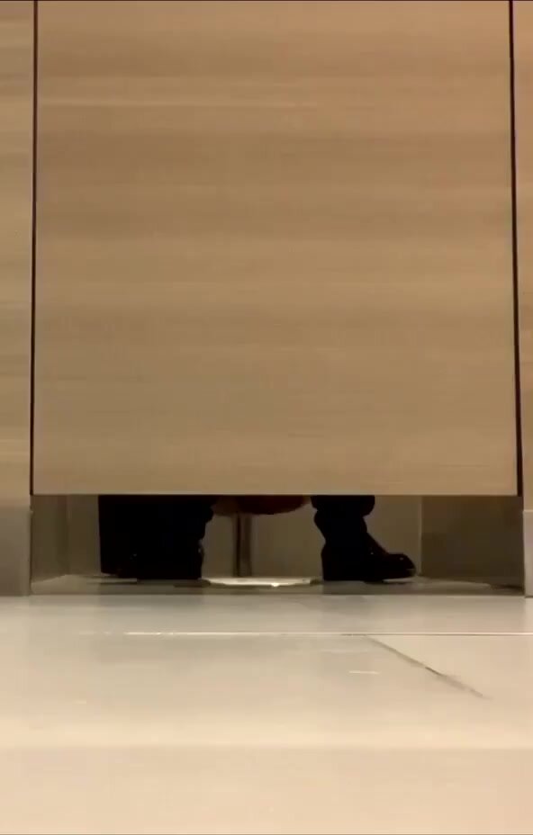 Toilet voyeur caught boy cumming