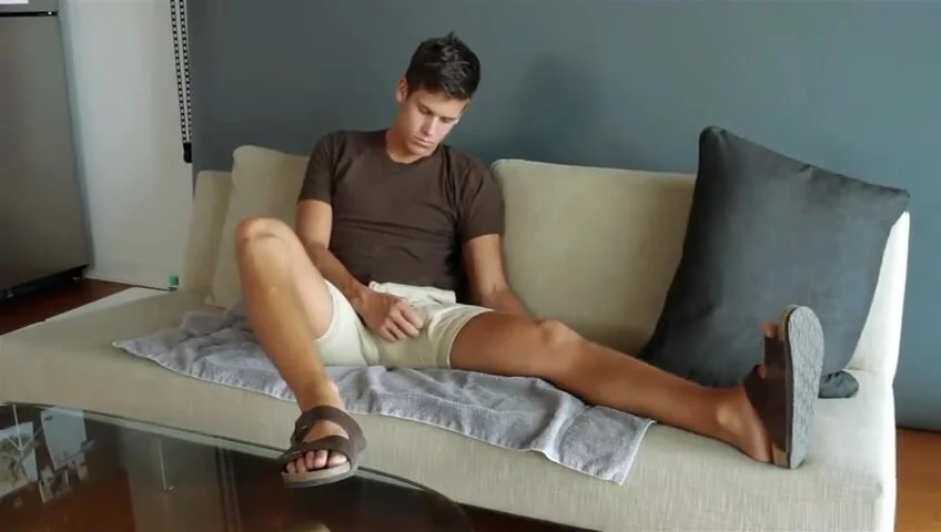 Jock Removes Sandals Jerks Off Thisvid Com