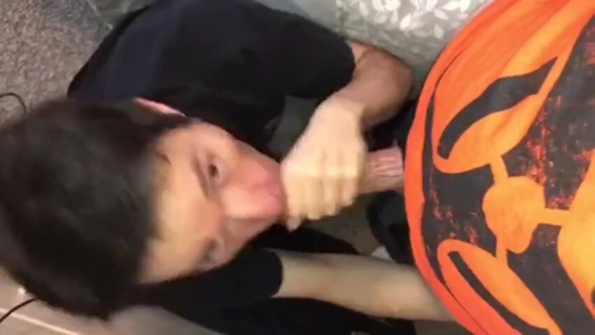 OTTER BOY TAKES ANOTHER LOAD AND BEGS FOR IT. I WORE MY NEW BIOHAZARD SHIRT