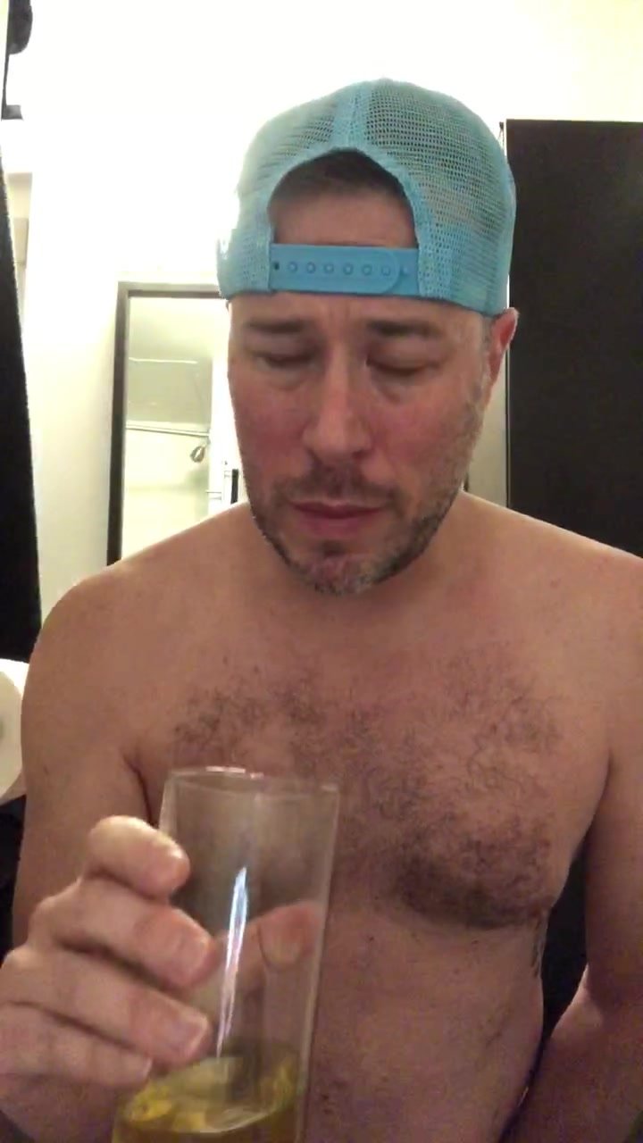 Pig Boy Nathan drinks a glass of his piss!