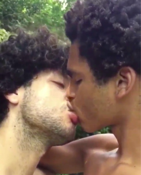 tongue kissing at woods