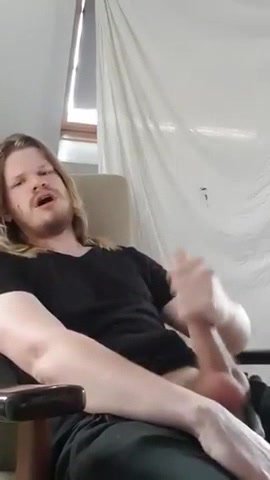 Hot As Fuck Long Haired Dude Popping A Load