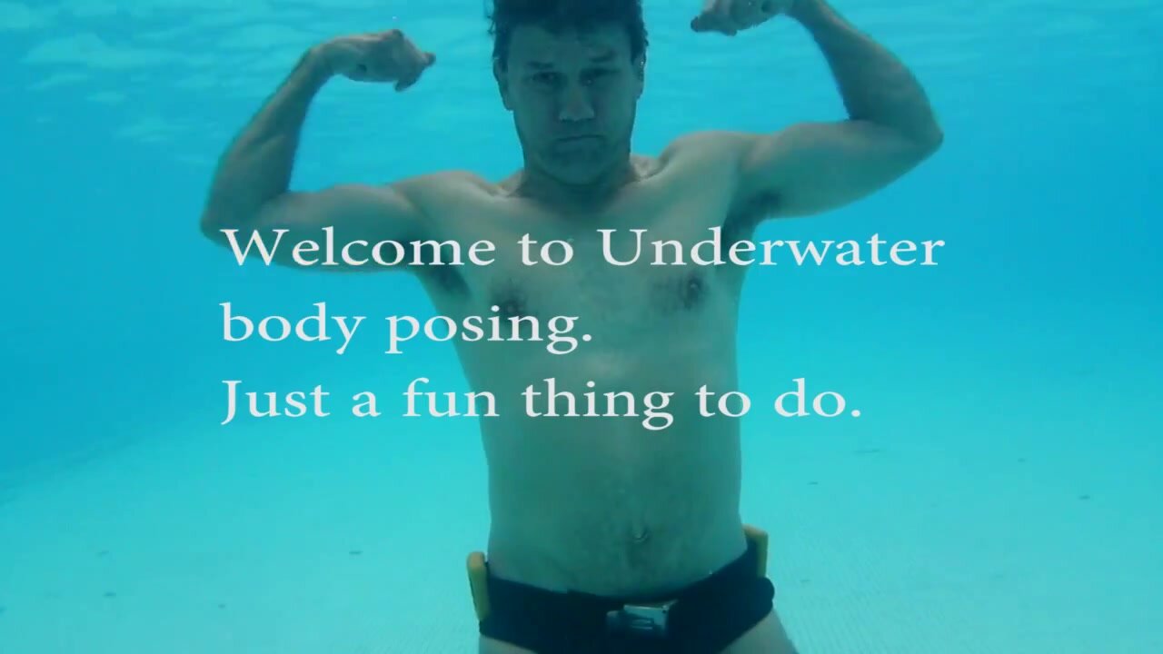 Underwater barefaced body poses