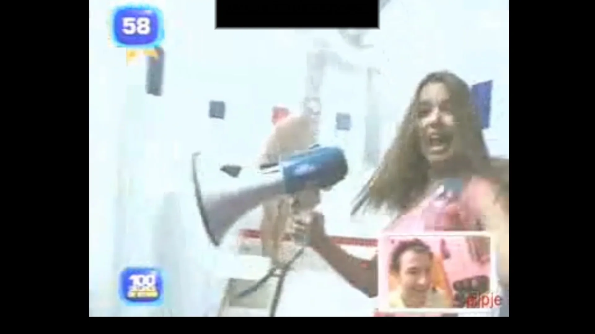 Girl invades rugbymen locker room and shower CFNM TV image