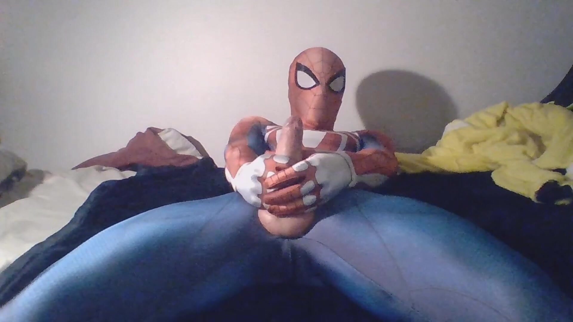 Muscle guy in spiderman suit (01-07-2020) (part 1 of 2)