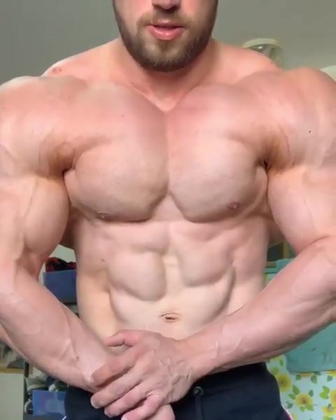 Massive Bodybuilder Flexes