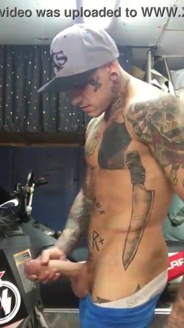 Tatted huge cock