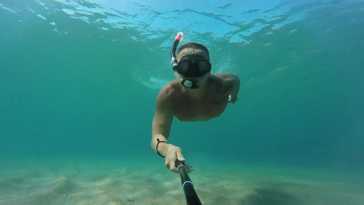 Diving in Sardegna in bulging speedos