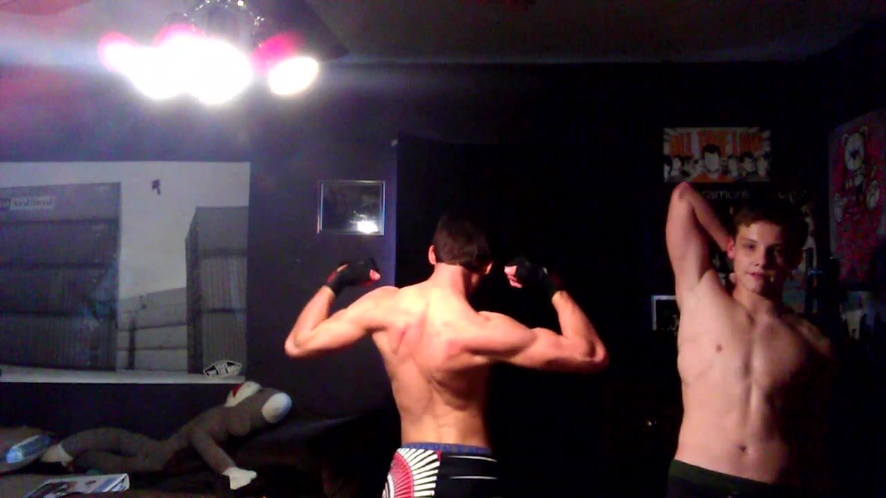 Two Guys Flexing