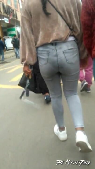 Jeans ass wet stains.
