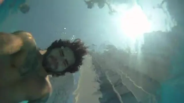 Hairy Cutie Barefaced Underwater In Pool Thisvid Com