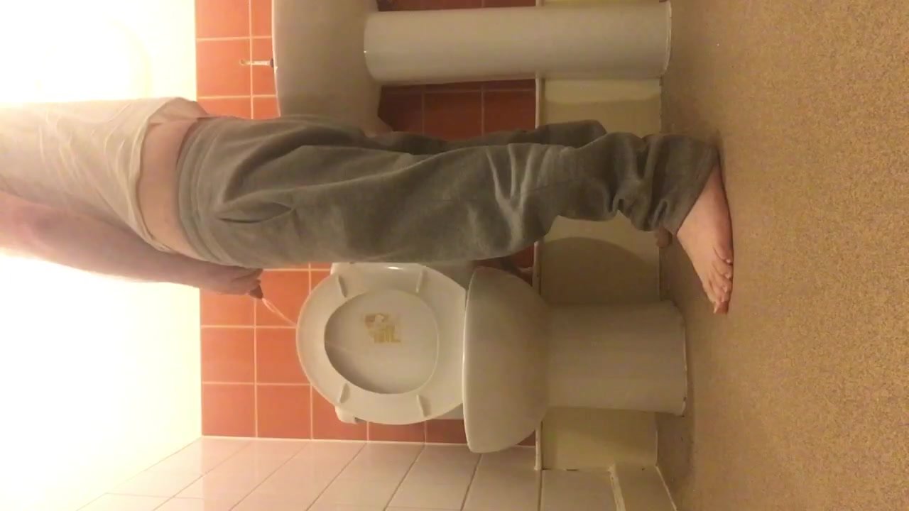 Messy bathroom piss