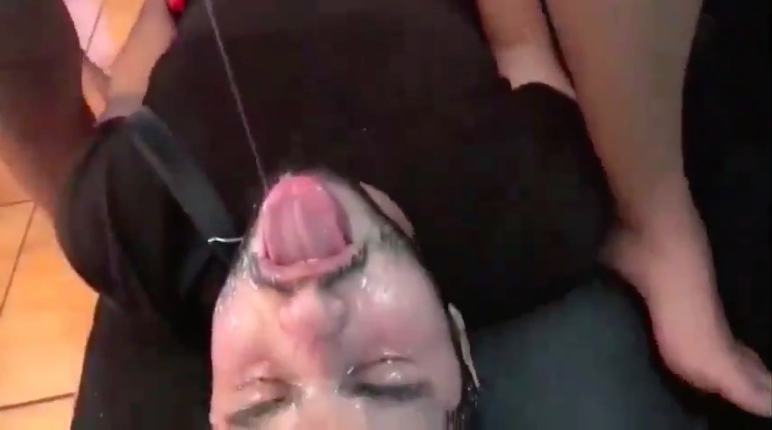 huge spit on sub's mouth