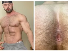Muscle str8 guy ass show