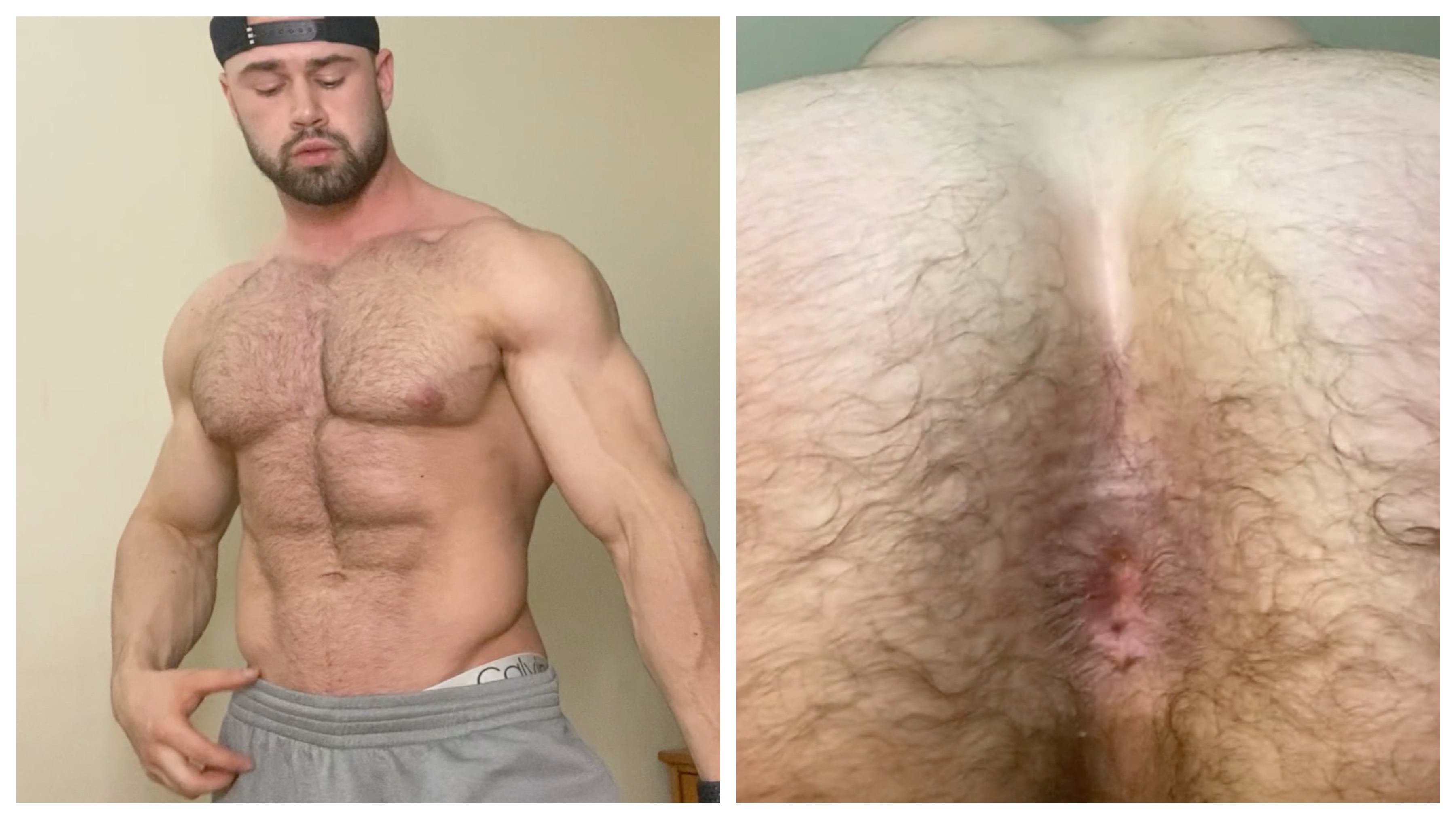 Muscle str8 guy ass show