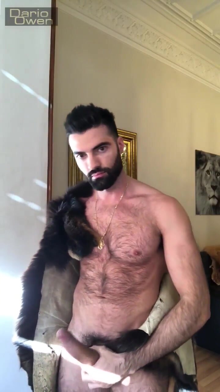 Hot Hairy Hunk Shows His Big Cock