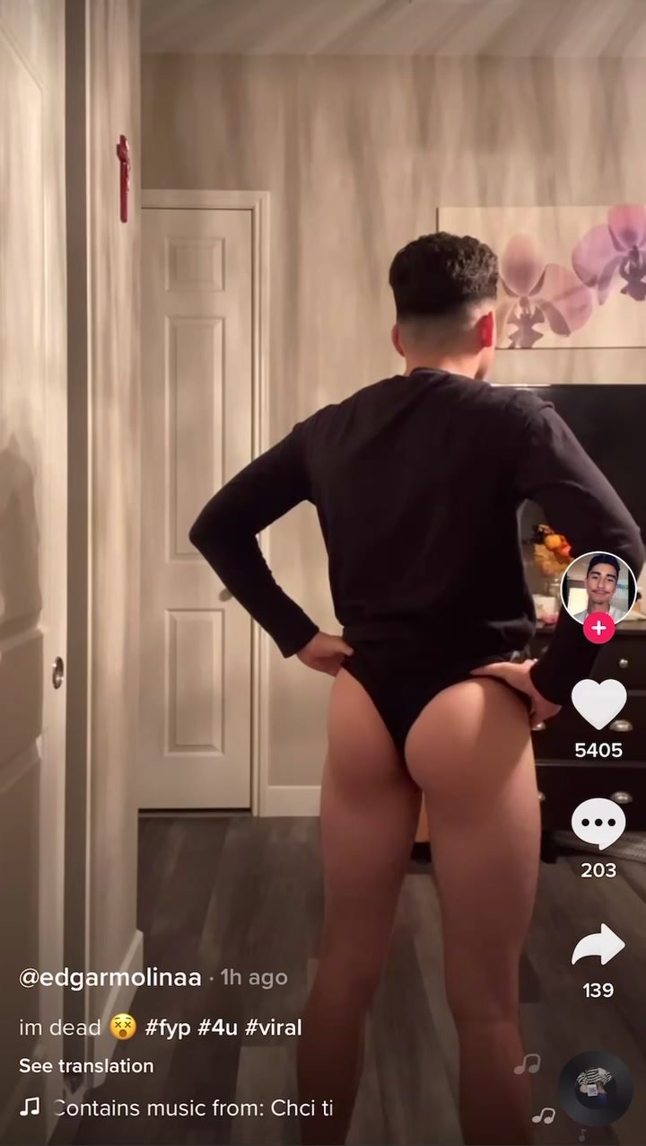 Young straight Latino showing off smooth ass for ...