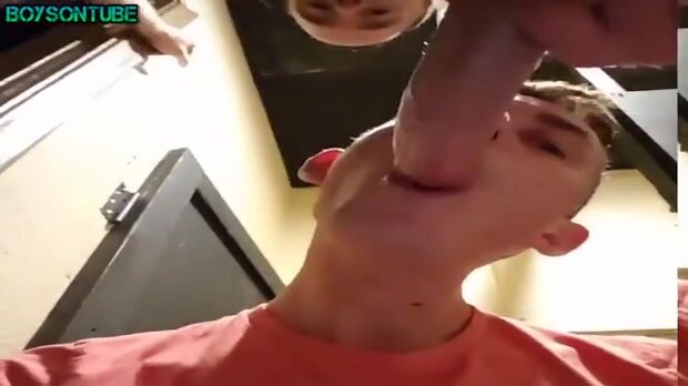 Underside blowjob huge dick on cam