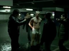 Security guard stripped to underwear & handcuffed