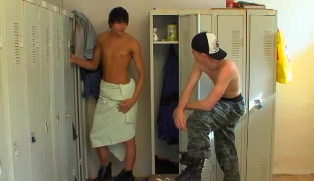 Male Models Catwalking then  Lockerroom Sucking