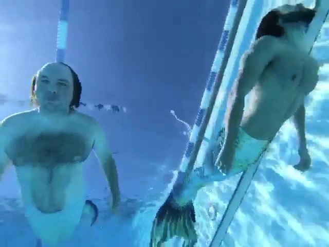 Underwater barefaced mermen