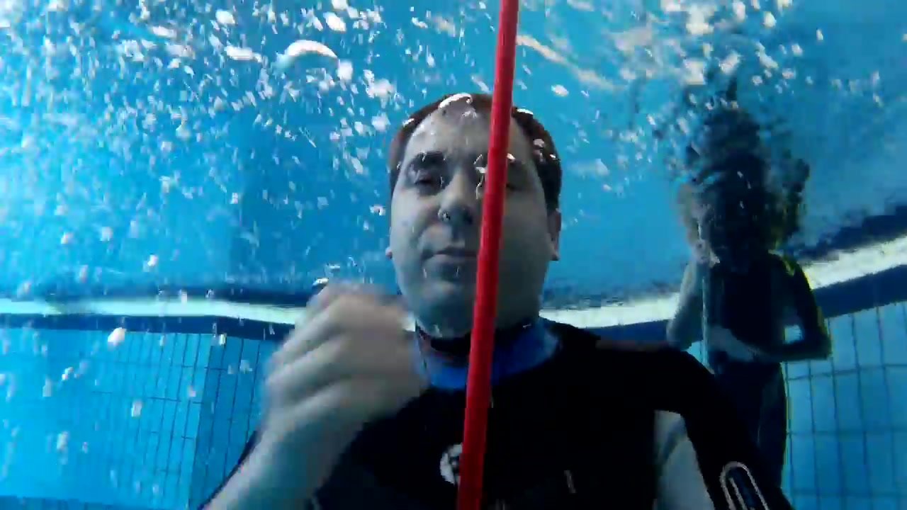 Underwater barefaced freediver - video 2