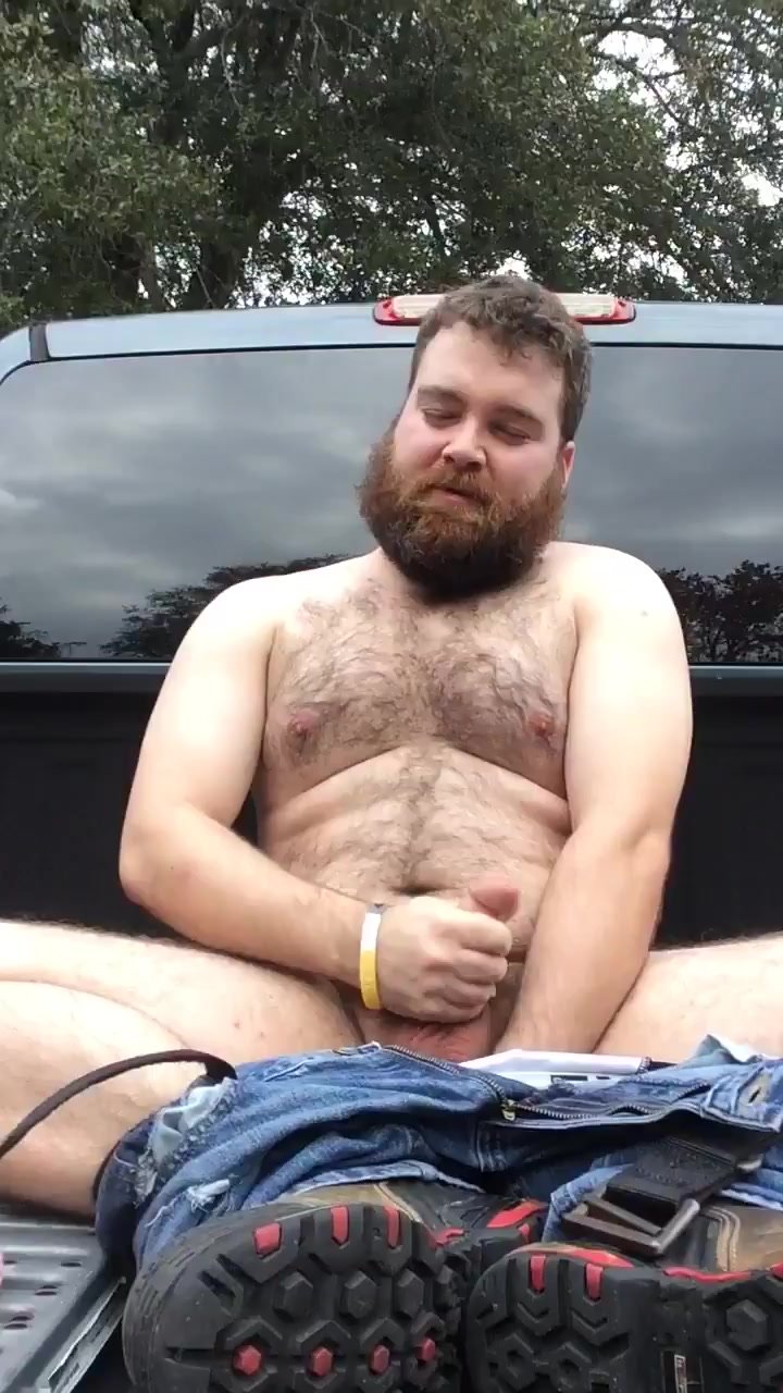 bearded redneck self suck nude photo