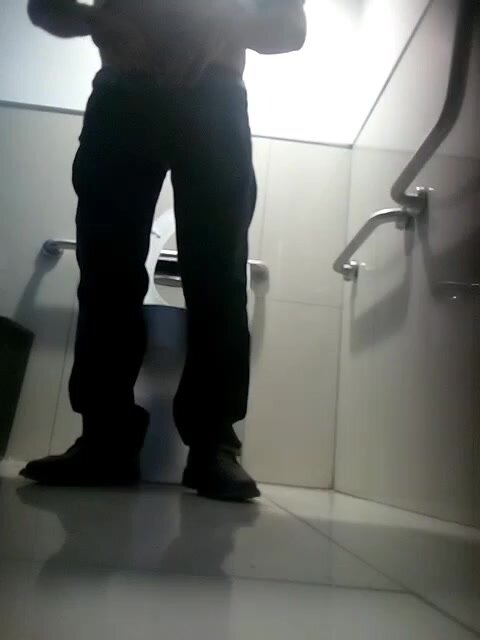 Another serious (But nice) guy on toilet