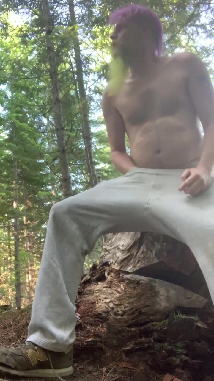 Dildo play in the woods