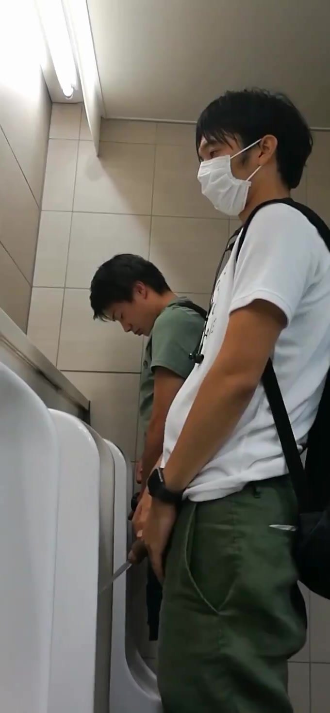 SPYING ASIAN BOY AT THE URINAL 1