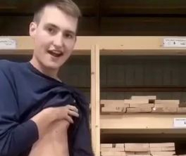 Twink really wanted to stroke at home depot