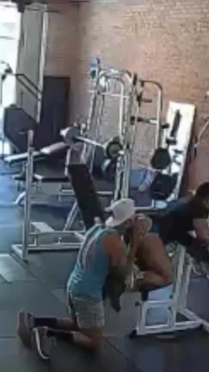Public sex in the gym