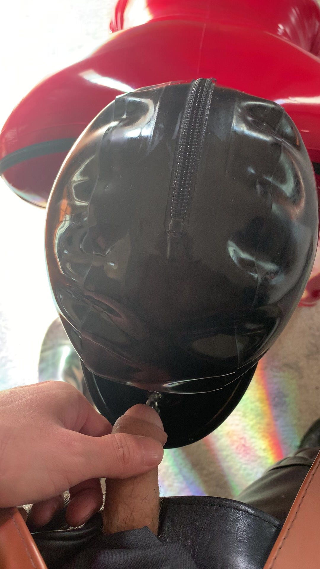 Red Rubber Urial Waiting for My Piss