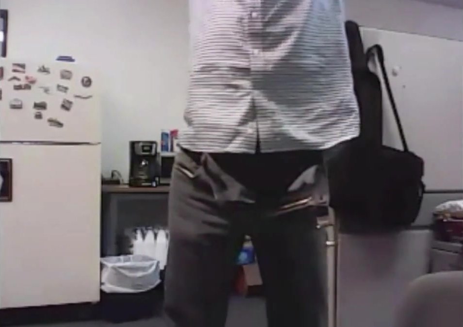 dad strokes cock at the office 3