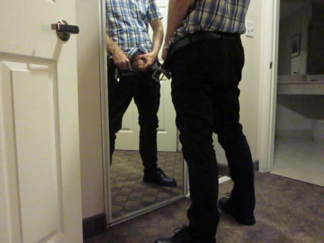 Hotel mirror piss