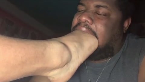 Foot Gagging deep and slowly