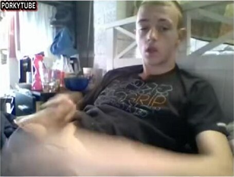 Blond Straight Tricked Wanking on Webcam