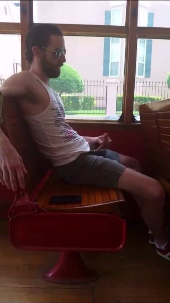 Dude jerks off on a trolley