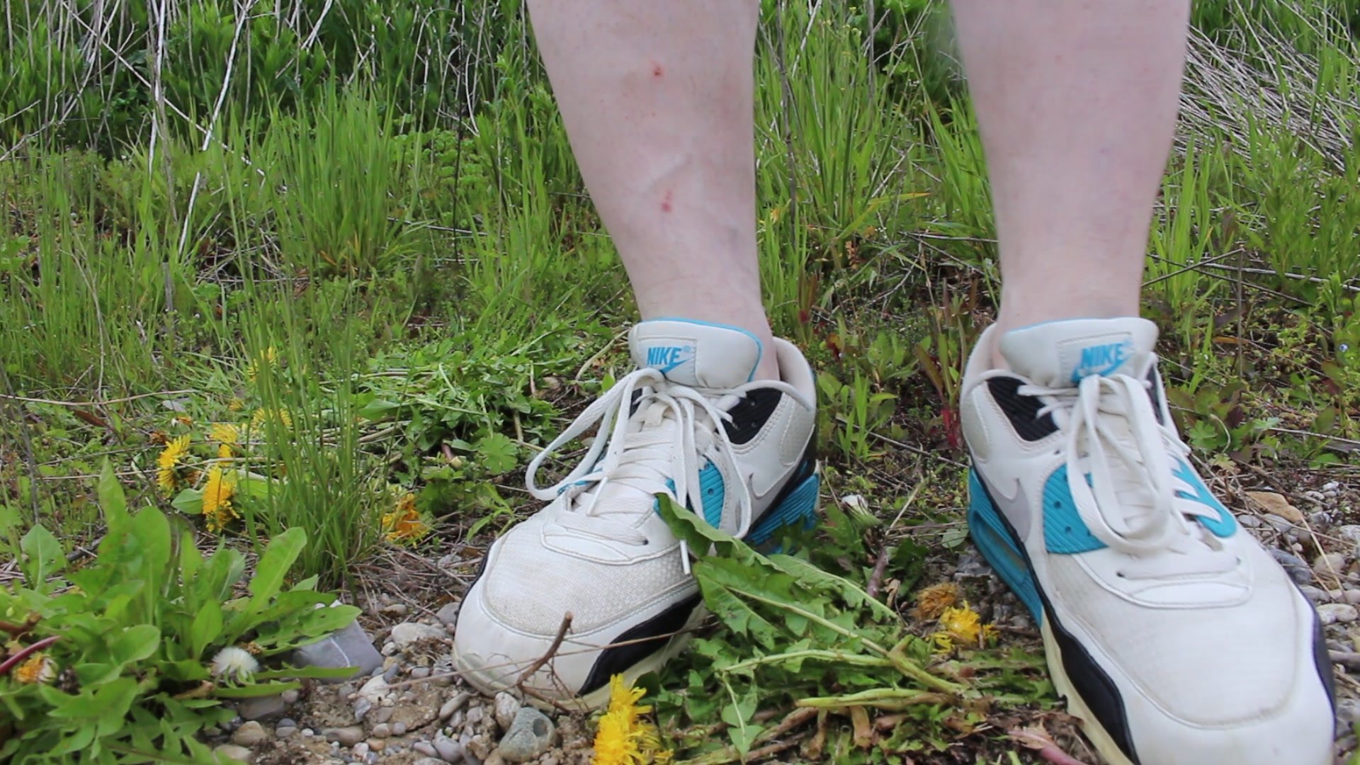 Crush dandelions with Air Max 90.