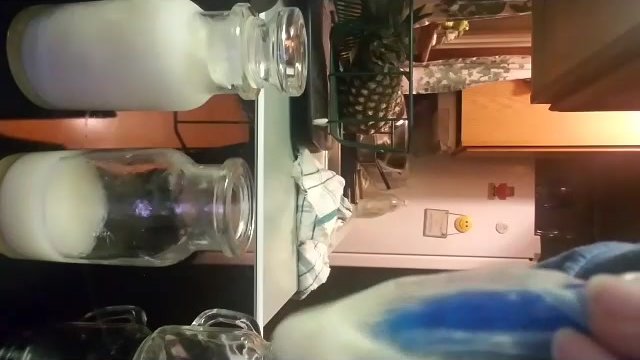 Transferring Cum from a Condom to Storage Jar
