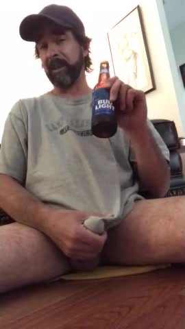 Redneck works out his fleshlight