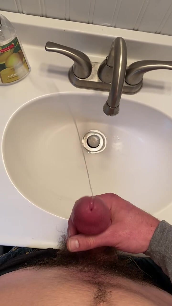 Shooting my load into the sink