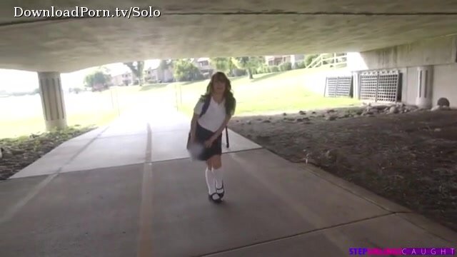 School girl pee pants