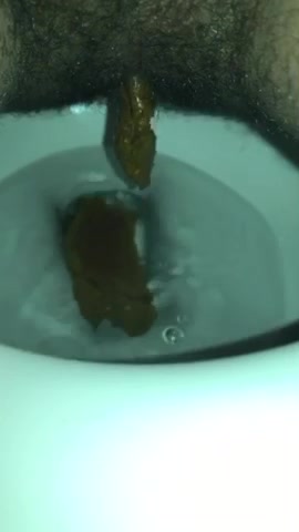 Sexy shitting in toilet