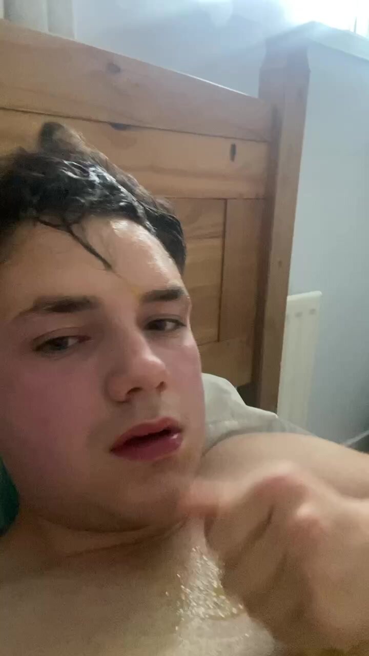 Fag Michael wipes puke on face