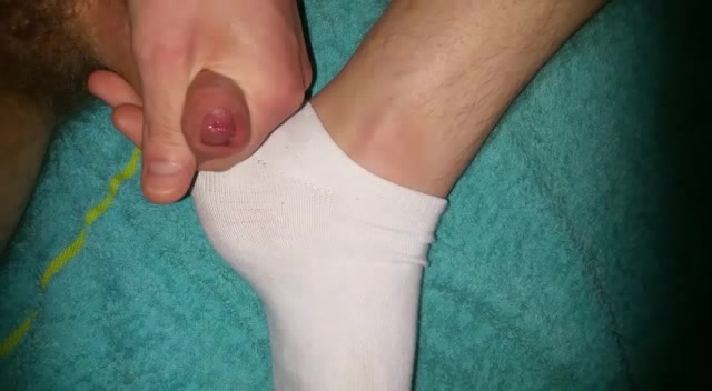 Cum on white Socks