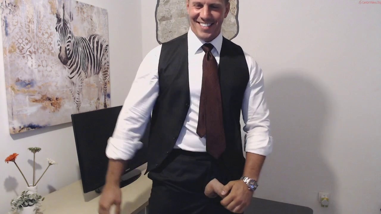 Suited up bull showing off on cam