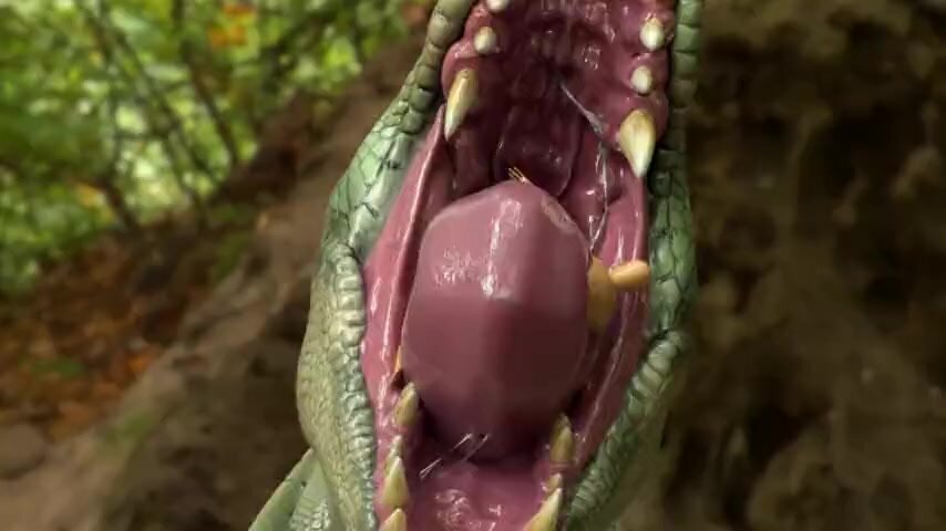 Dino eats man